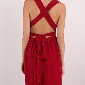 Tobi Red Wrap Dress
